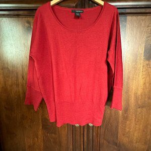 Calvin Klein Merino Wool Sweater Size XL Red Neck Fine gauge knit